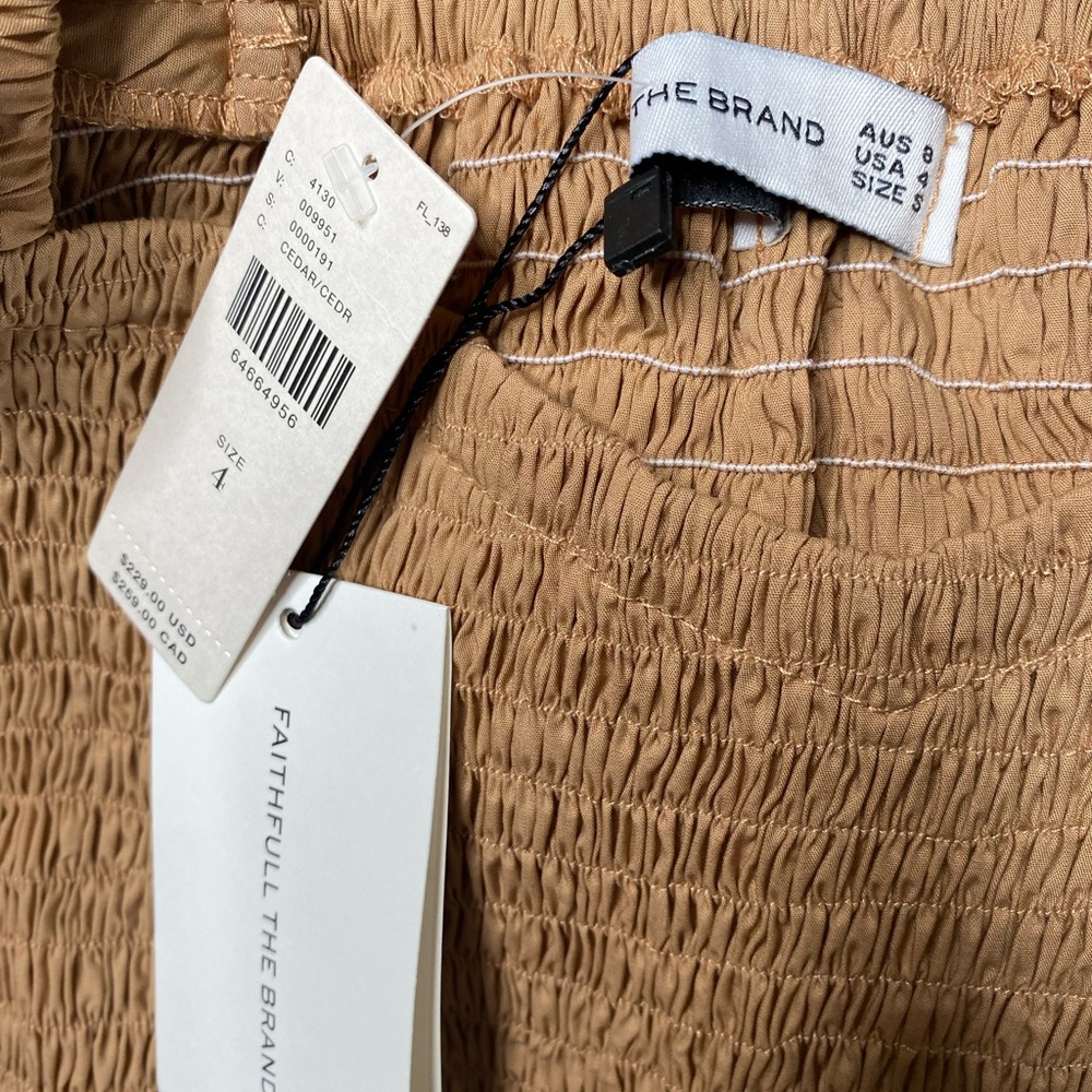 Anthropologie Faithfull Smocked Cut-Out Midi Dress new with tag - Picture 6 of 10